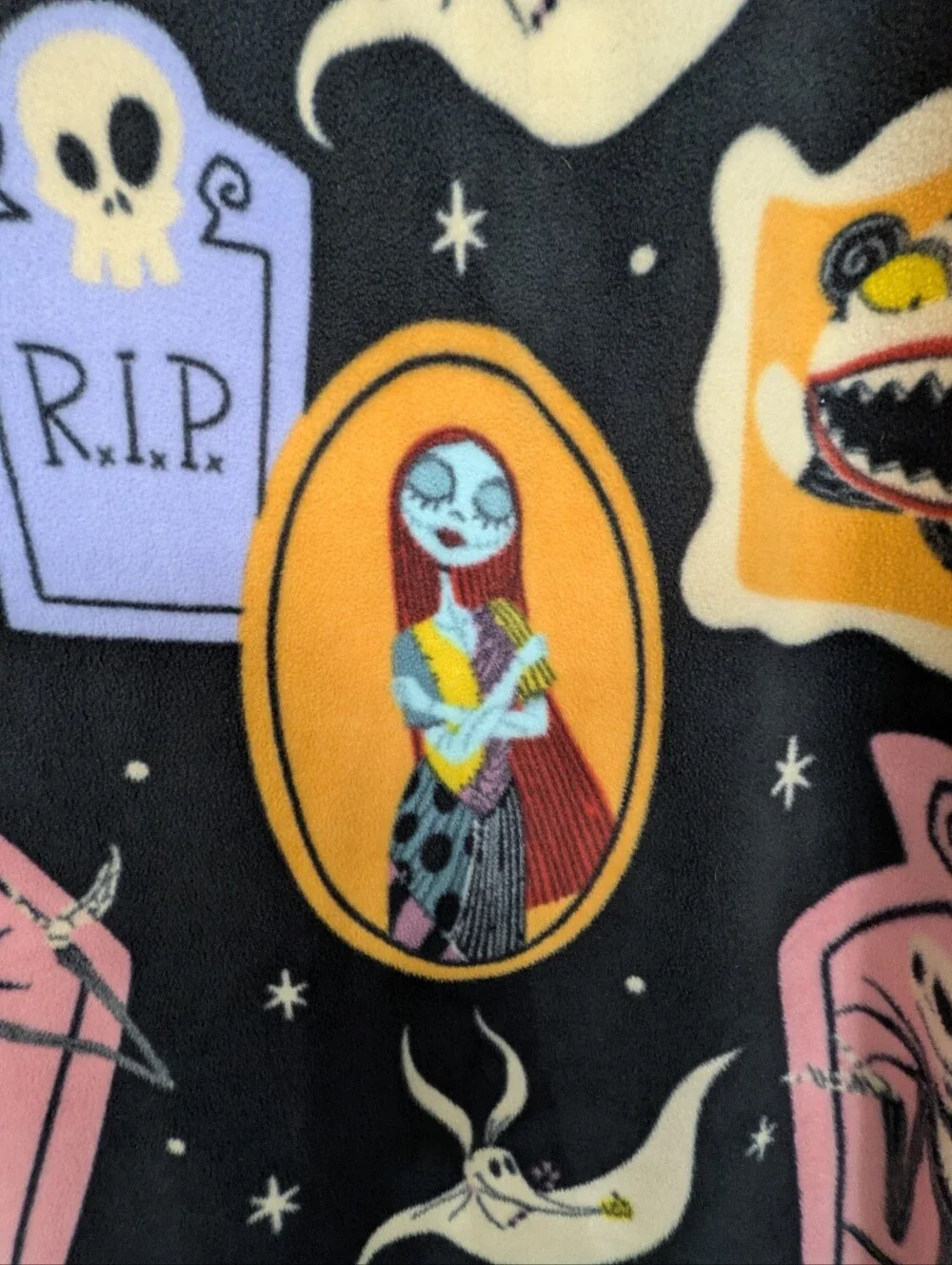 Disney Nightmare Before Christmas Jack Sally Fleece Throw Blanket 43x60